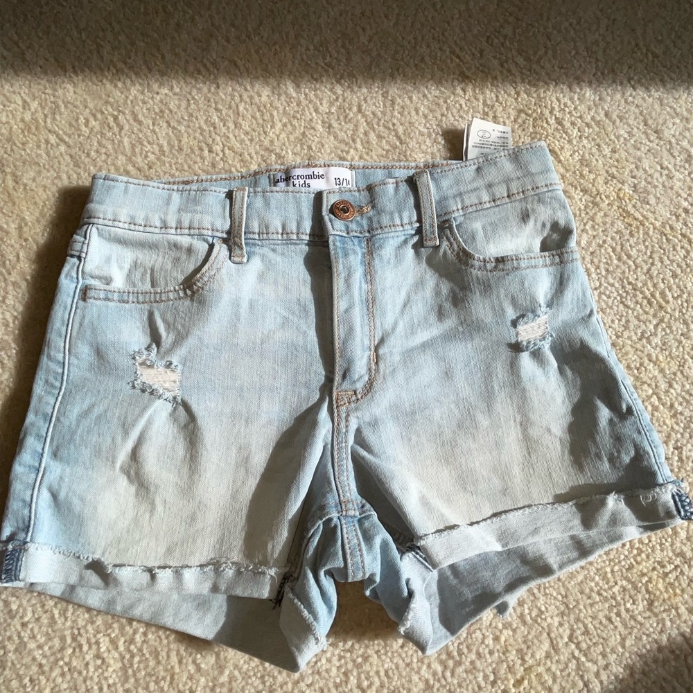 Abercrombie kids high-rise shorty shorts